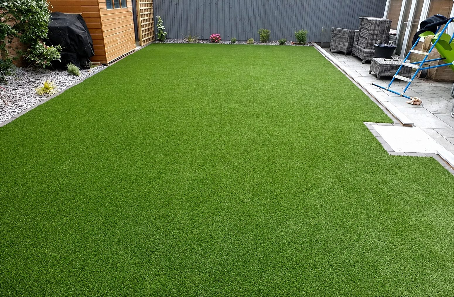 Garden after landscaping work