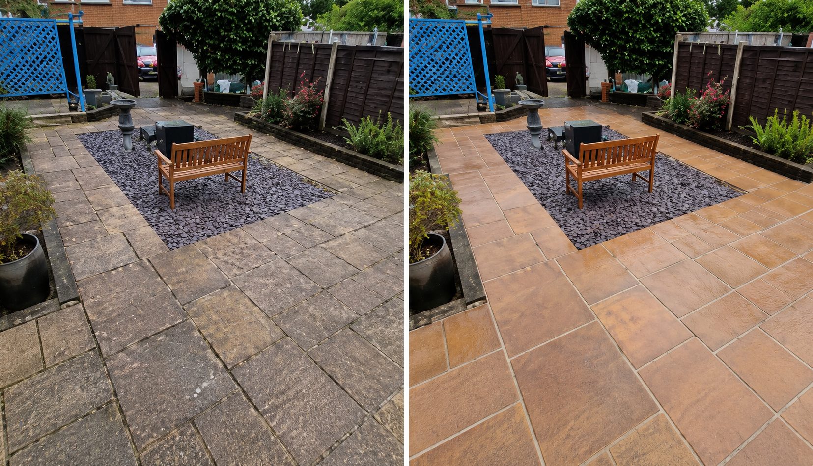 Patio pressure washing